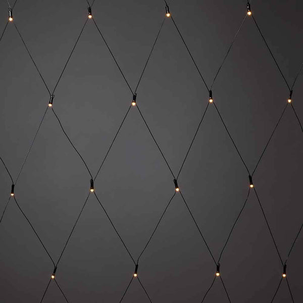 Micro LED Lichternetz IP44 Schwarz mit warmweißen Lichtern für dekorative Außenbeleuchtung