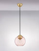 Midori Pendelleuchte E27 Ø 24cm in elegantem Rauchglas und mattem Schwarz für moderne Wohnräume.