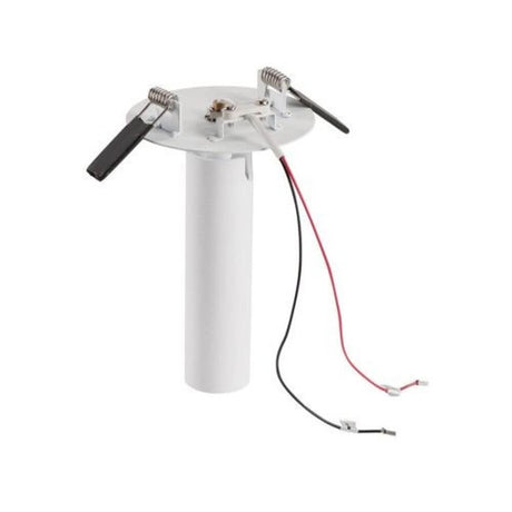 Product view of the Milan Single Spot LED recessed ceiling light White 7.5W 3000K with white housing and connection cables.