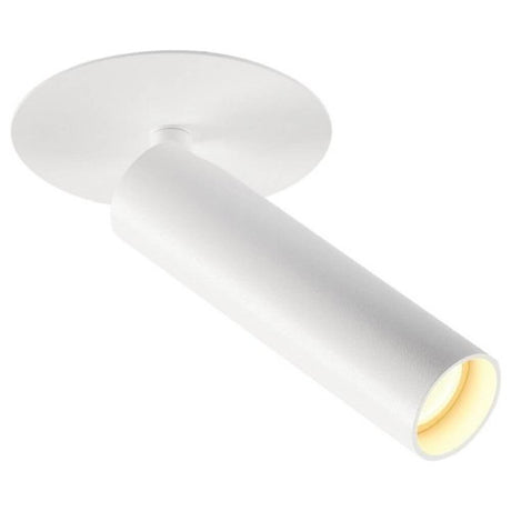 Milan Single Spot LED recessed ceiling light White 7.5W 3000K with cylindrical spot and flat rose