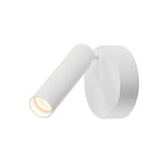 Milan Single Spot LED Wand- & Deckenleuchte rund Weiß 3000K, schwenkbarer Spot in Weiß