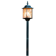 Milano borne lumineuse noire, argentée, aspect cristal au plomb - un éclairage extérieur élégant avec une lumière chaleureuse.