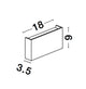 Mile LED aplique exterior rectangular Up & Down 3000K blanco IP54 (7)