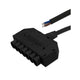 Mini-Plug 6-fach Verteiler weiblich 1m 2x0.75 Schwarz max. 24V/10A mit offenem Kabelende