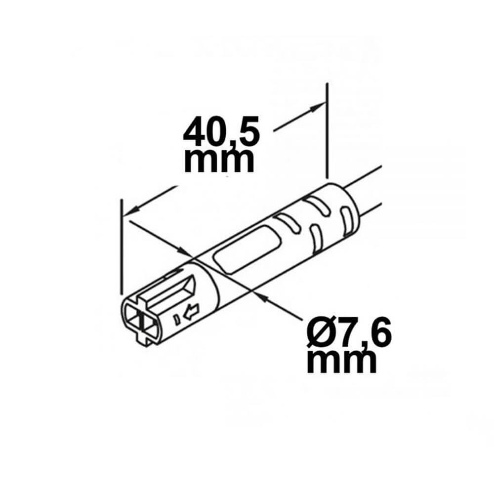 Cavo di connessione mini maschio 1m 2x0,75 nero max