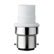 Minihalogen Sockel für G9 Stiftsockel B22d Weiß, weißer Adapter für B22d-Fassung und G9-Leuchtmittel