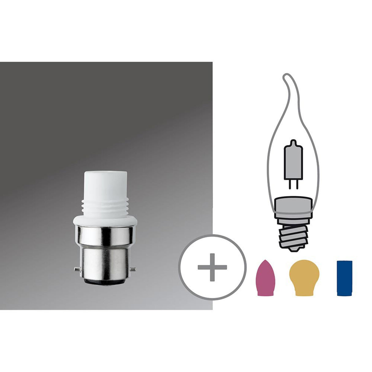 Minihalogen Sockel für G9 Stiftsockel B22d Weiß