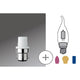 Minihalogen Sockel für G9 Stiftsockel B22d Weiß