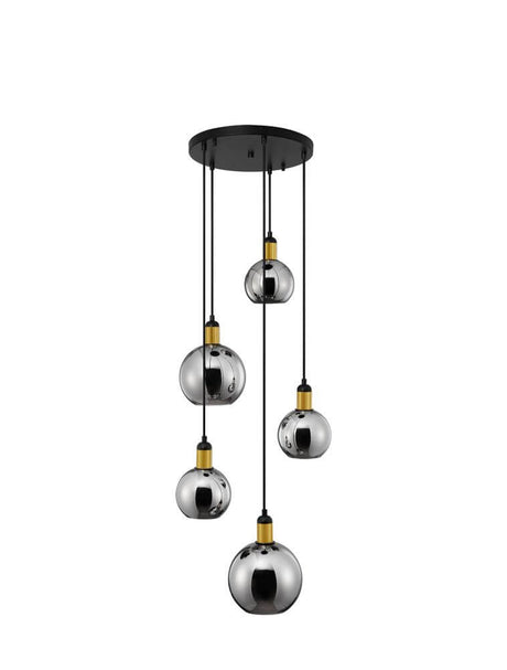 Mirro lampada a sospensione 5-frame Ø 50 cm oro, nero, fumo