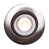 Mixit Pro Einbaustrahler mit hellem LED-Licht und modernem, silberfarbenem Design für Innen- und Außenbereich.