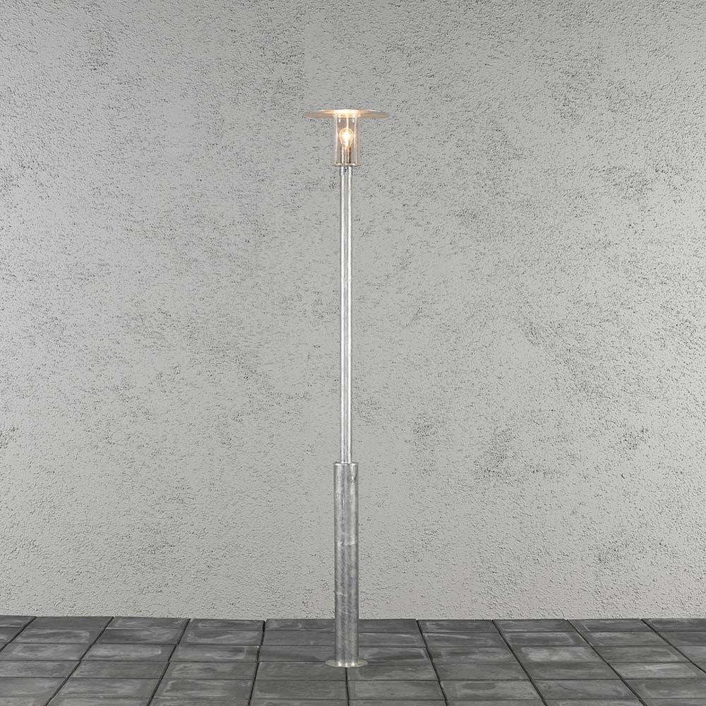 Mode Mastleuchte 220cm galvanisierter Stahl, klares Polycarbonat Glas