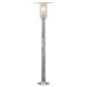 Mode Wegeleuchte 111cm galvanisierter Stahl, klares Polycarbonat Glas in modernem Design.