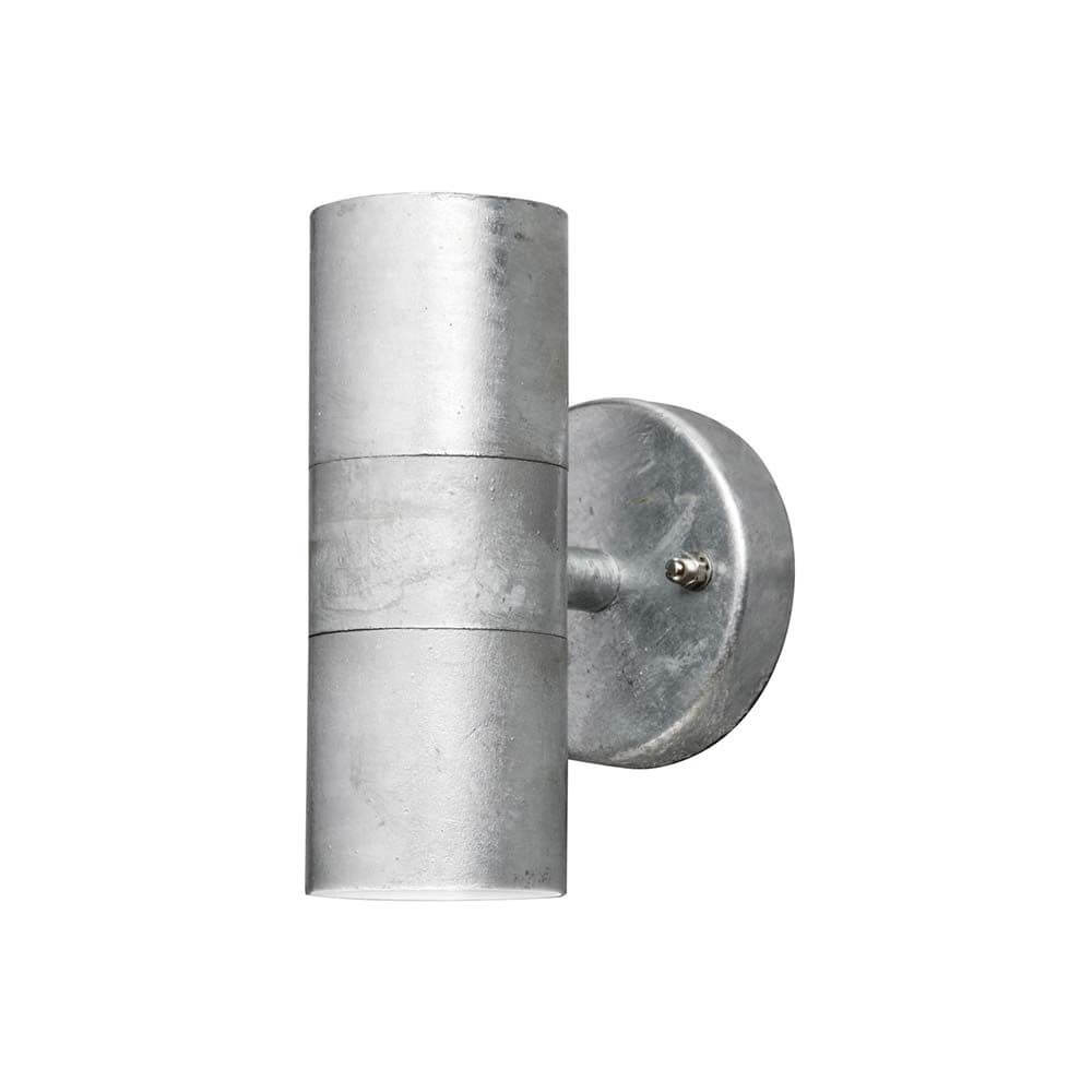 Modena Außen-Wandleuchte 2-flammig galvanisierter Stahl in modernem Design für Außenbereiche.