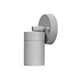 Modena Energiespar Wandspot schwenkbar Grau, klares Glas an der Wand montiert, modernes Design.