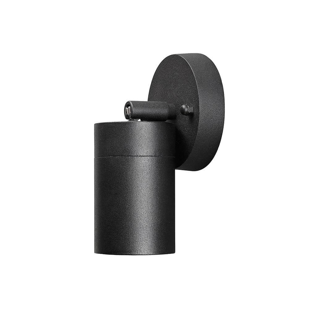 Modena Energiespar Wandspot schwenkbar Schwarz, klares Glas