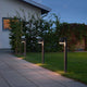 Modena Wegeleuchte mit Pfahl in Schwarz, klares Acrylglas, für stilvolle Gartenbeleuchtung.