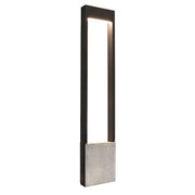 Moderna luminaria de bolardo LED Bridge 100 cm 640 lm gris oscuro con un diseño moderno y luz blanca cálida.