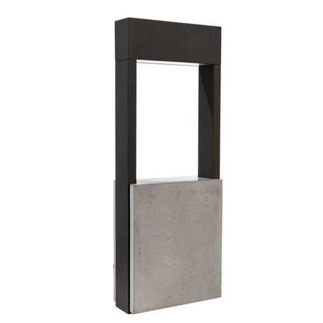 Applique a colonnina moderna LED Bridge 45 cm 480 lm grigio scuro in un design moderno per l'illuminazione esterna.