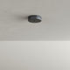 s.luce Schnell-Montage Metall Lampen-Baldachin an einer Decke montiert, flach und stilvoll in metallischer Ausführung.