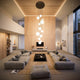 s.luce Modular Umbau bis 20 Leuchten in modernem Wohnbereich mit stilvollem Lichtdesign.