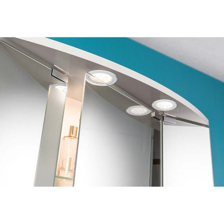 Möbel EBL Set rund LED 2x2,5W 6VA 12V 3000K Chrom Alu für Spiegel- und Möbelausleuchtung