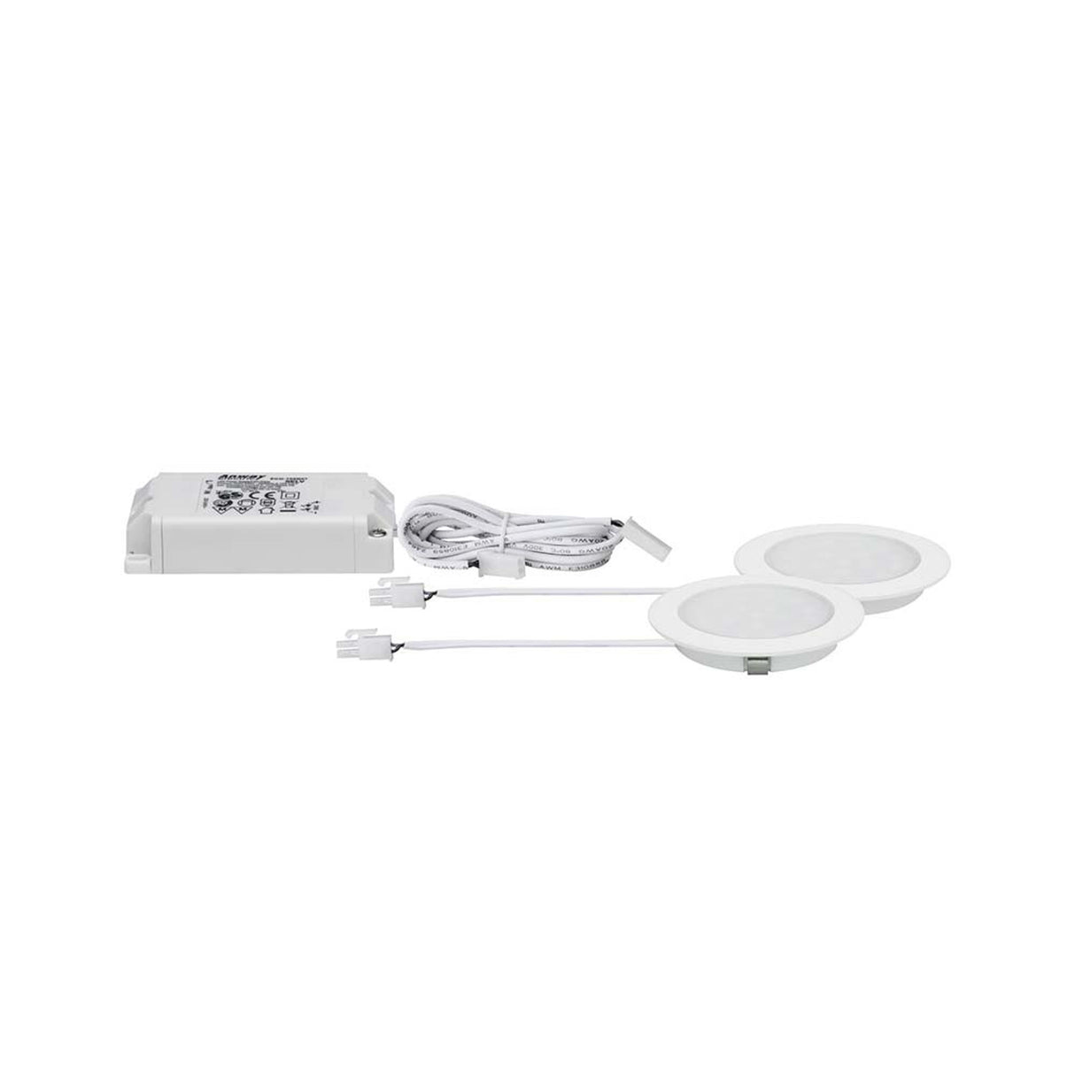 Möbel EBL Set rund LED 2x2,5W 6VA 12V 3000K Weiß Alu