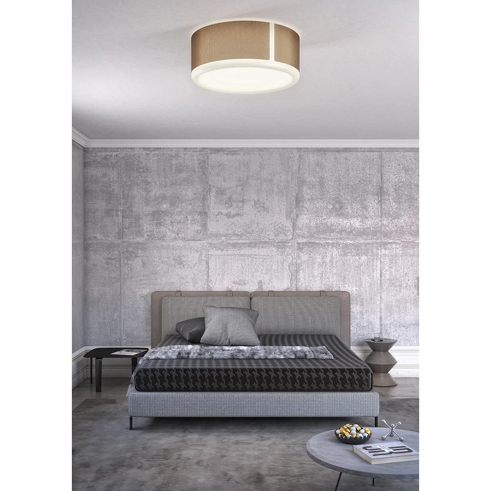 Lampada a soffitto a LED Apollo Ø 45 cm tessile antracite dimmerabile