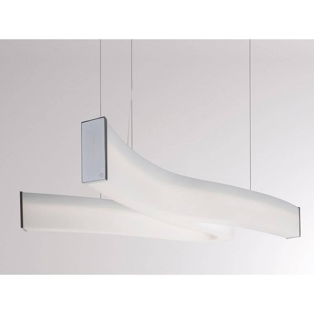 Lash LED Pendelleuchte organisch Weiß mit elegantem, geschwungenem Design und modularer Funktionalität.