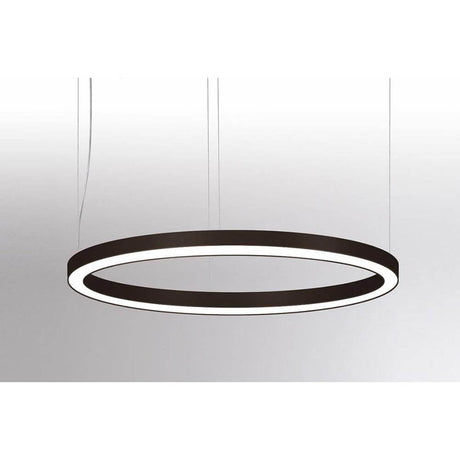 Rinq LED-ringlelys Ø 150 cm svart DALI-dimbar, elegant og moderne, lysfordeling i svart og opal.