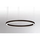 Rinq LED-Ringleuchte Ø 150cm in Schwarz, dimmbar, Aluminium mit homogener Lichtverteilung.