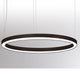 Rinq LED Ring-Hängelampe Ø 600cm Schwarz DALI Dimmbar mit opal-weißer Abdeckung für homogene Lichtverteilung.