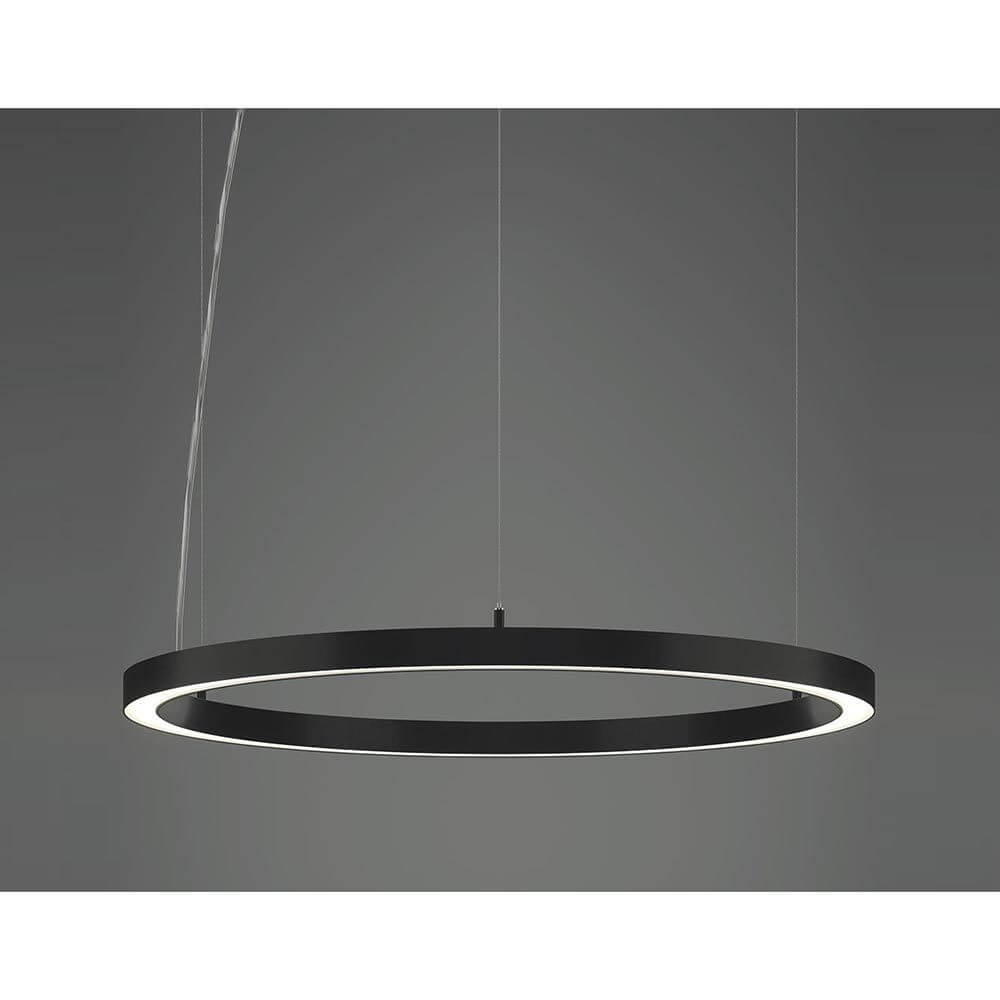 Anello lampada a sospensione a LED RINQ Ø 150 cm Nero diretto e indiretto