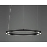 Anello lampada a sospensione a LED RINQ Ø 150 cm Nero diretto e indiretto