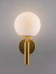 Monet Wandleuchte Gold, Weiß - elegante Nova Luce Wandleuchte mit goldener Metallhalterung und mundgeblasenem opal Glaslampenschirm