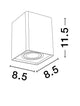 Maßzeichnung der Monique Deckenleuchte GU10 mit Abmessungen 8,5 cm x 11,5 cm.