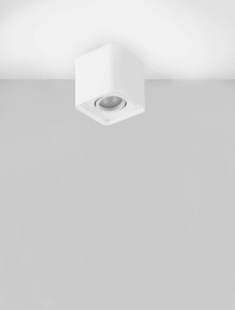 Monique Deckenleuchte GU10 - elegante, quadratische Deckenbeleuchtung in weiß für modernes Interieur.