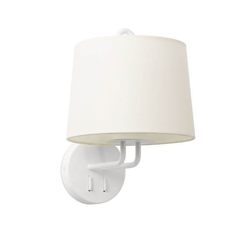 Montreal vegglampe (uten skjerm) i hvitt, moderne vegglampe for plassbesparende belysning.