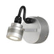 Monza LED Außen-Wandleuchte schwenkbar massives Aluminium, moderne Wandlampe für Außenbereiche, silbernes Design.
