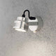Monza Sensor LED Außen-Wandstrahler schwenkbar Alu an einer Wand montiert, modernes Design mit Sensor.