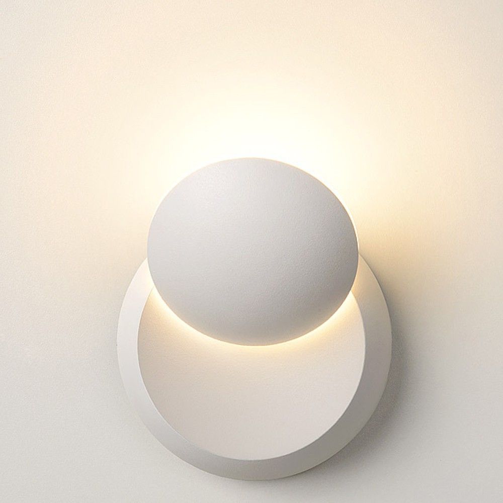 Moon rotating LED wall light 350lm Black