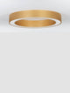 Morbido LED Deckenleuchte Ø 60cm 2700, 4000K in elegantem Messing Gold mit minimalistischer Ästhetik.