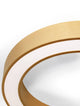 Morbido LED Deckenleuchte Ø 60cm 2700, 4000K in elegantem Messing Gold mit minimalistischem Design.