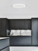 Morbido LED Deckenleuchte Ø 60cm 2700, 4000K in moderner Küche mit minimalistischem Design.