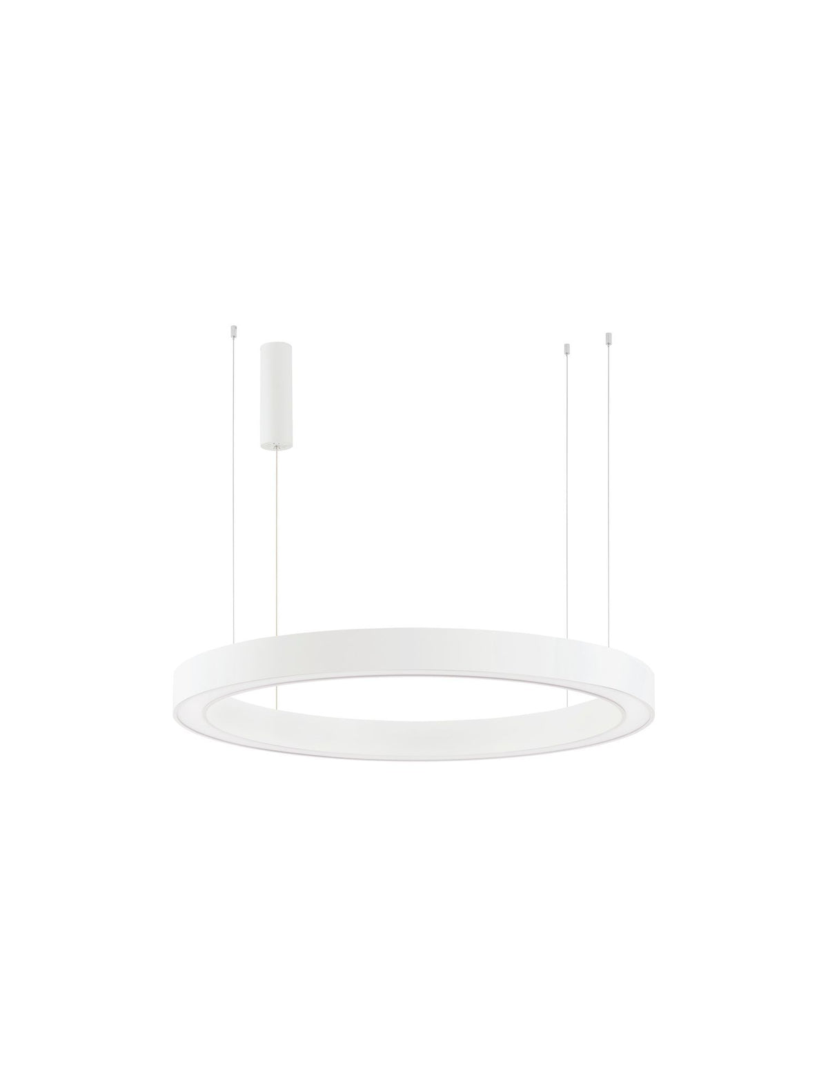 Morbido LED Pendelleuchte rund Ø 100cm weiß mit dimmbarem Licht 2700K 4000K Ansicht von unten
