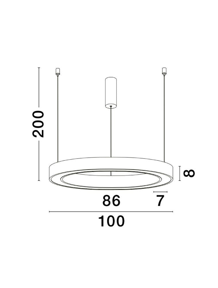 Morbido LED hanger lamp Ø 100 cm 2700, 4000k