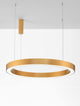 Morbido LED Pendelleuchte Ø 100cm 2700, 4000K in goldfarbenem, minimalistischen Design.