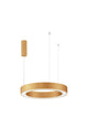 Morbido LED Pendelleuchte Ø 60cm 2700, 4000K mit goldenem Finish und minimalistischer Form.