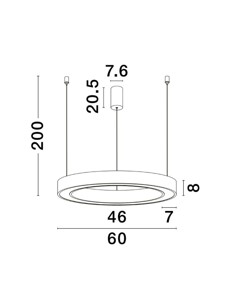 Morbido LED hanger lamp Ø 60 cm 2700, 4000k
