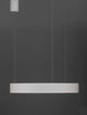 Morbido LED Pendelleuchte Ø 60cm 2700, 4000K in schlanker, ringförmiger Form aus weißem Aluminium.