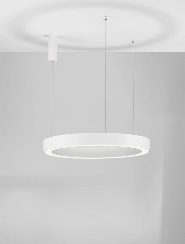 Morbido LED Pendelleuchte Ø 80cm 2700, 4000K, weiße ringförmige Hängeleuchte von Nova Luce für moderne Räume